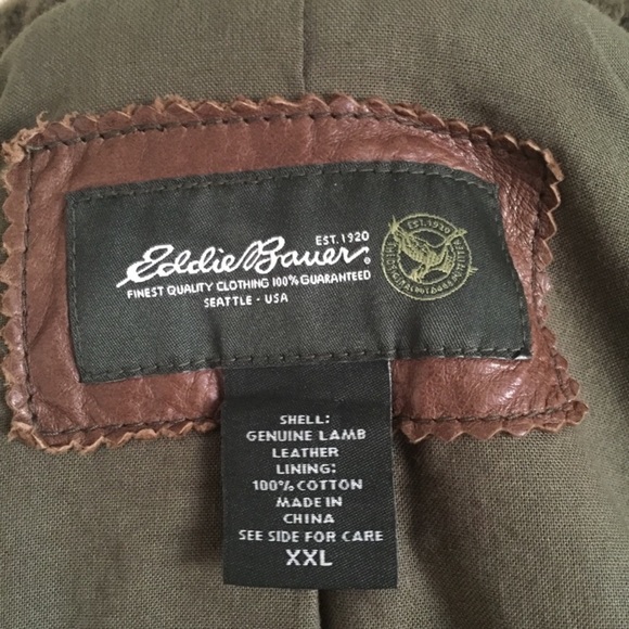 Eddie Bauer leather bomber jacket - Picture 8 of 8